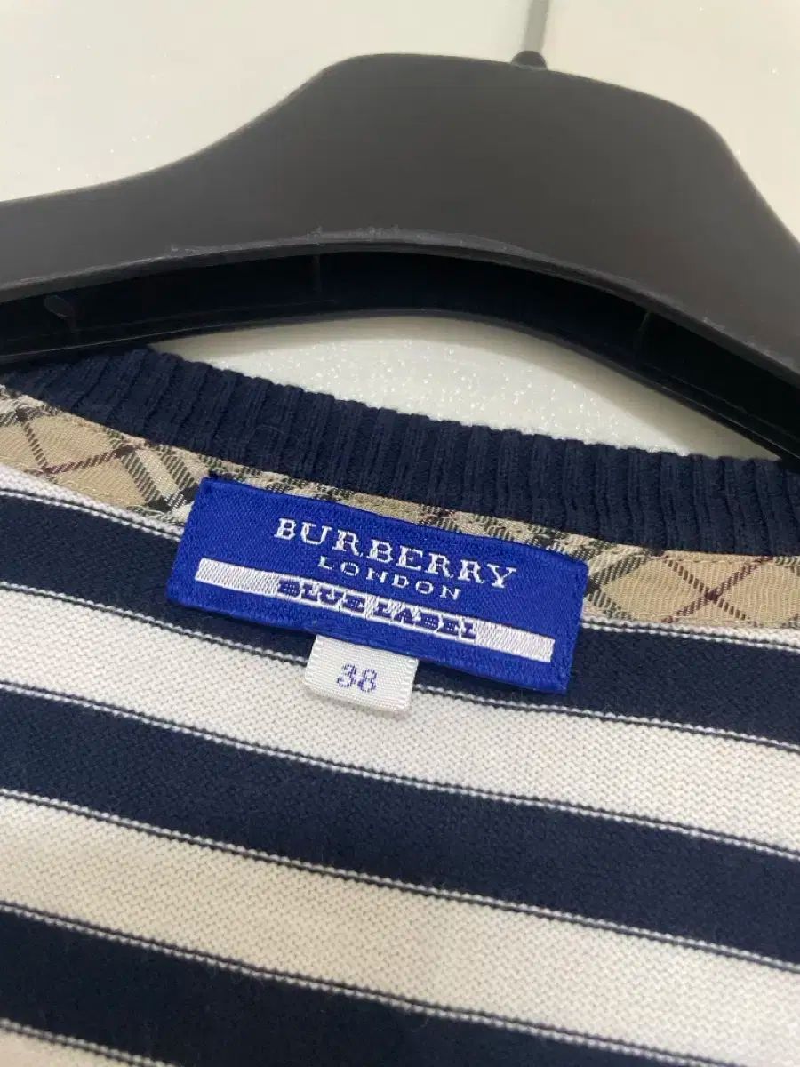  バーバリー ブルーレーベル ストライプ カーディガン 38 長袖 カーディガン ボレロ アンサンブル