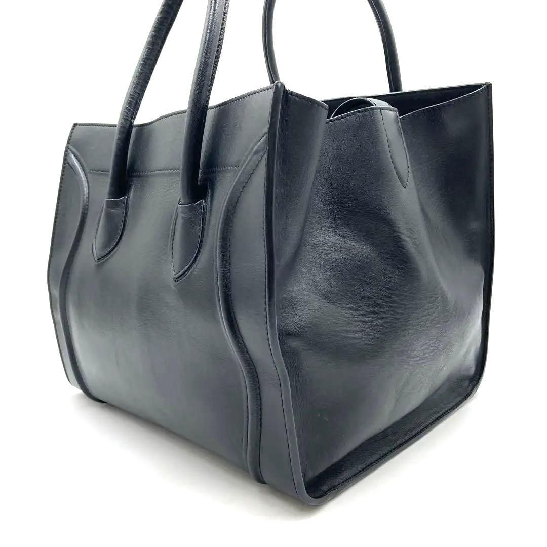 CELINE セリーヌ ラゲージファントム ブラック レザー トートバッグ
