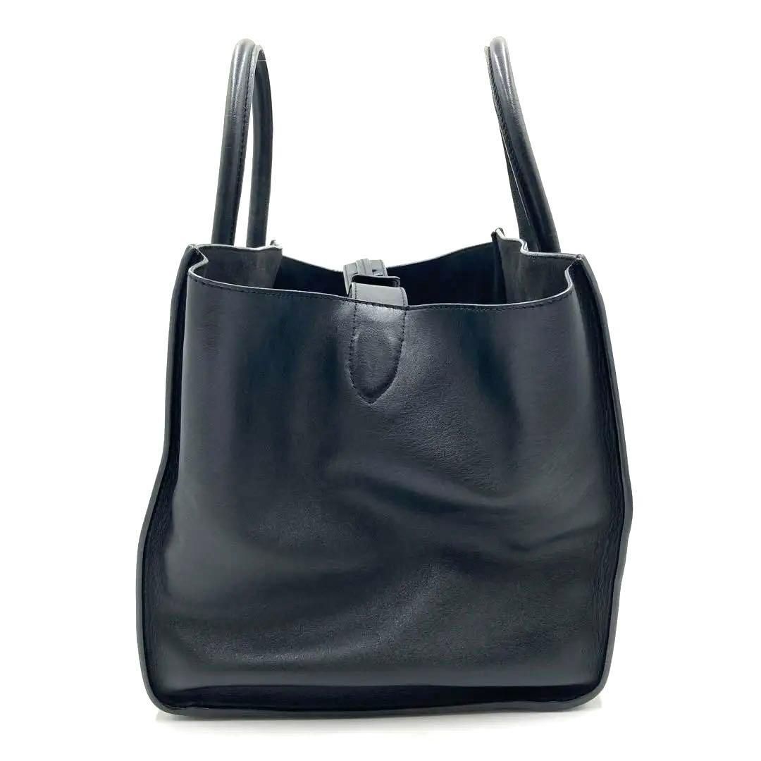 CELINE セリーヌ　ラゲージ　ファントム　ブラックレザー トートバッグ CELINE セリーヌ ラゲージファントム ブラック レザー トートバッグ