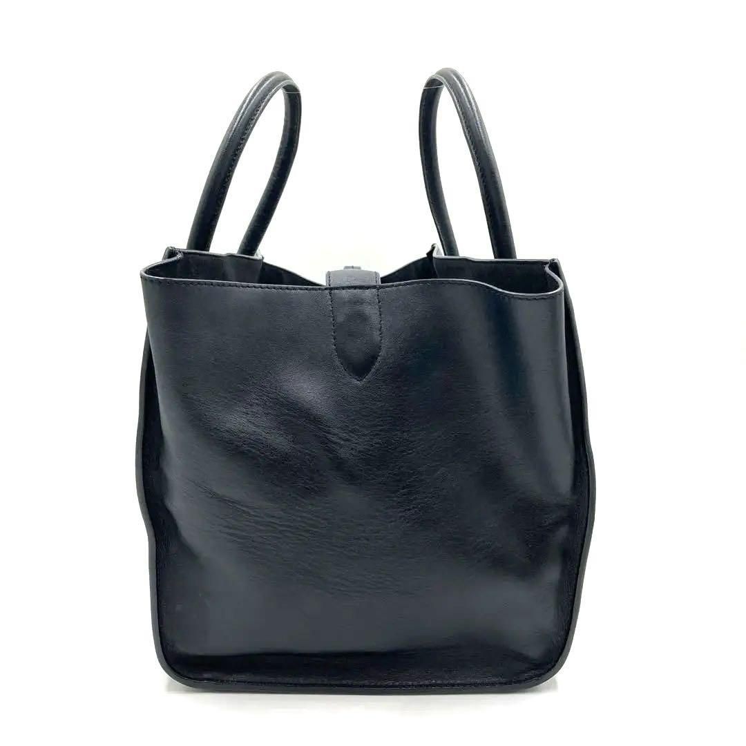 CELINE セリーヌ ラゲージファントム ブラック レザー トートバッグ