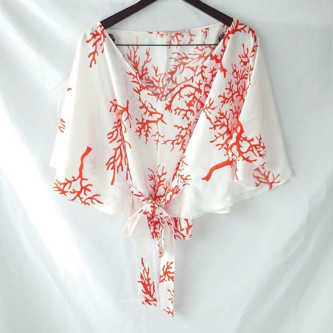 RED VALENTINO トップス コーラルリーフ レッドヴァレンティノ 白 サイズ44 ITALY
