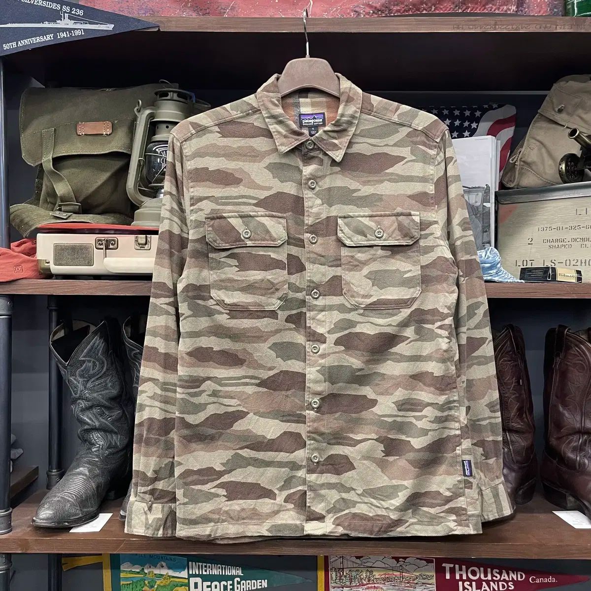 FA19 patagonia フィヨルド カモフラージュ フランネル シャツ