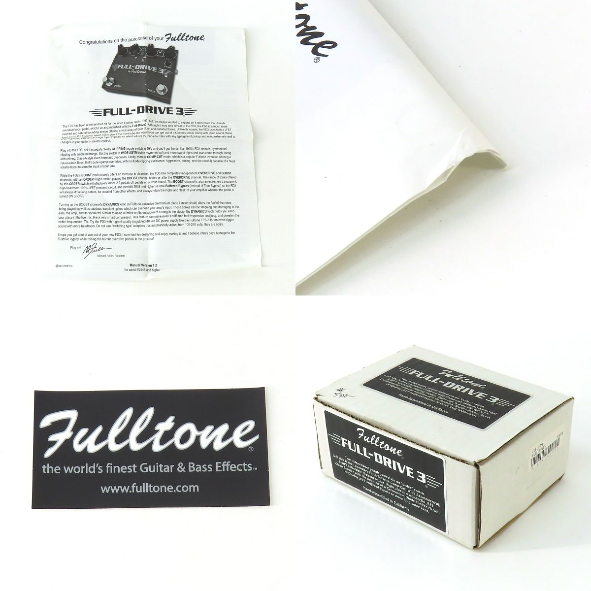  Fulltone フルトーン FULL DRIVE 3 ギター用 エフェクター オーバードライブ ギターエフェクター ギター