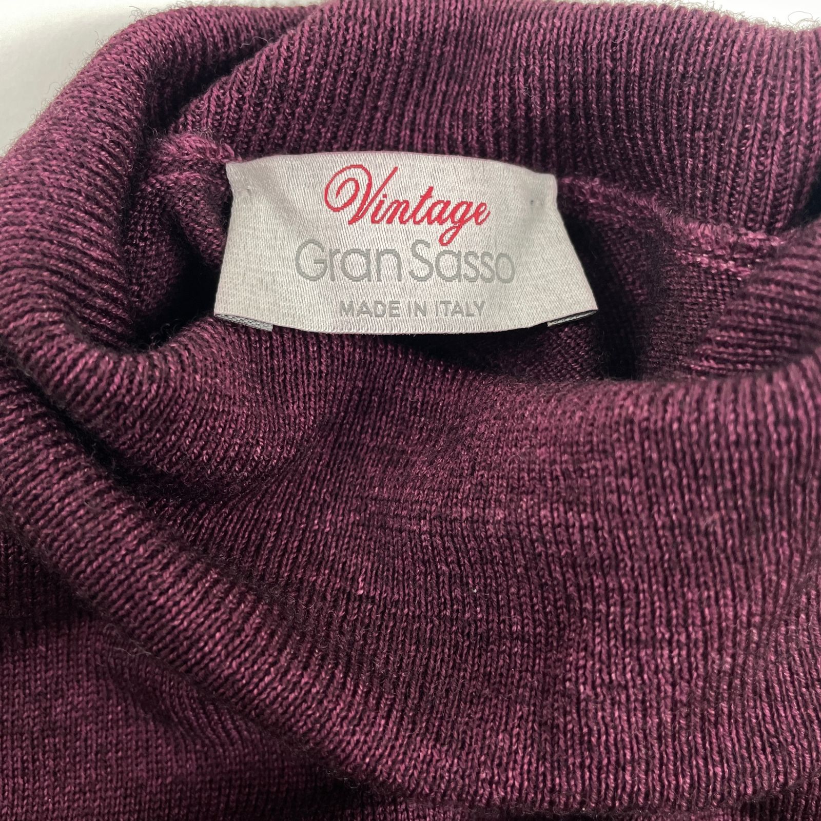 GRAN SASSO グランサッソ バーガンディ タートルネックセーター 【公式 