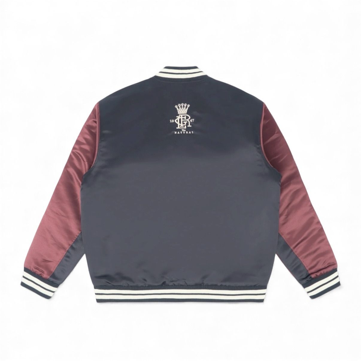 LRG LETTERMAN SATIN BOMBER l3wnmjkxx エルアールジー スタジャン