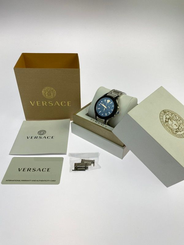 品 VERSACE ヴェルサーチ VEM8 メデューサ クロノグラフ クオーツ 腕時計 197-251108-AS-34-min