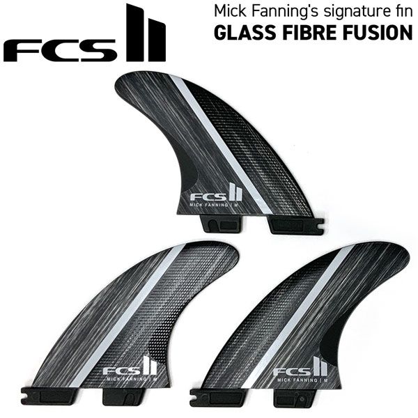 エフシーエス フィン FCS2 FCS II MF GLASS FIBRE FUSION SMOKE WHITE TRI RETAIL FINS トライフィン 3枚set MF GFF ミックファニング