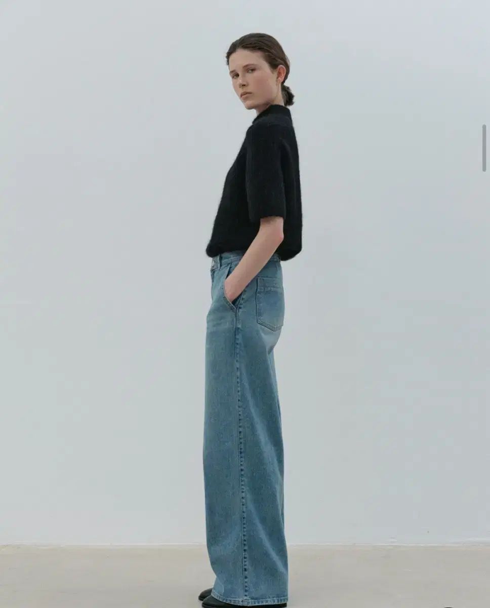 モイア MOIA ワイド ウォッシュ デニム m