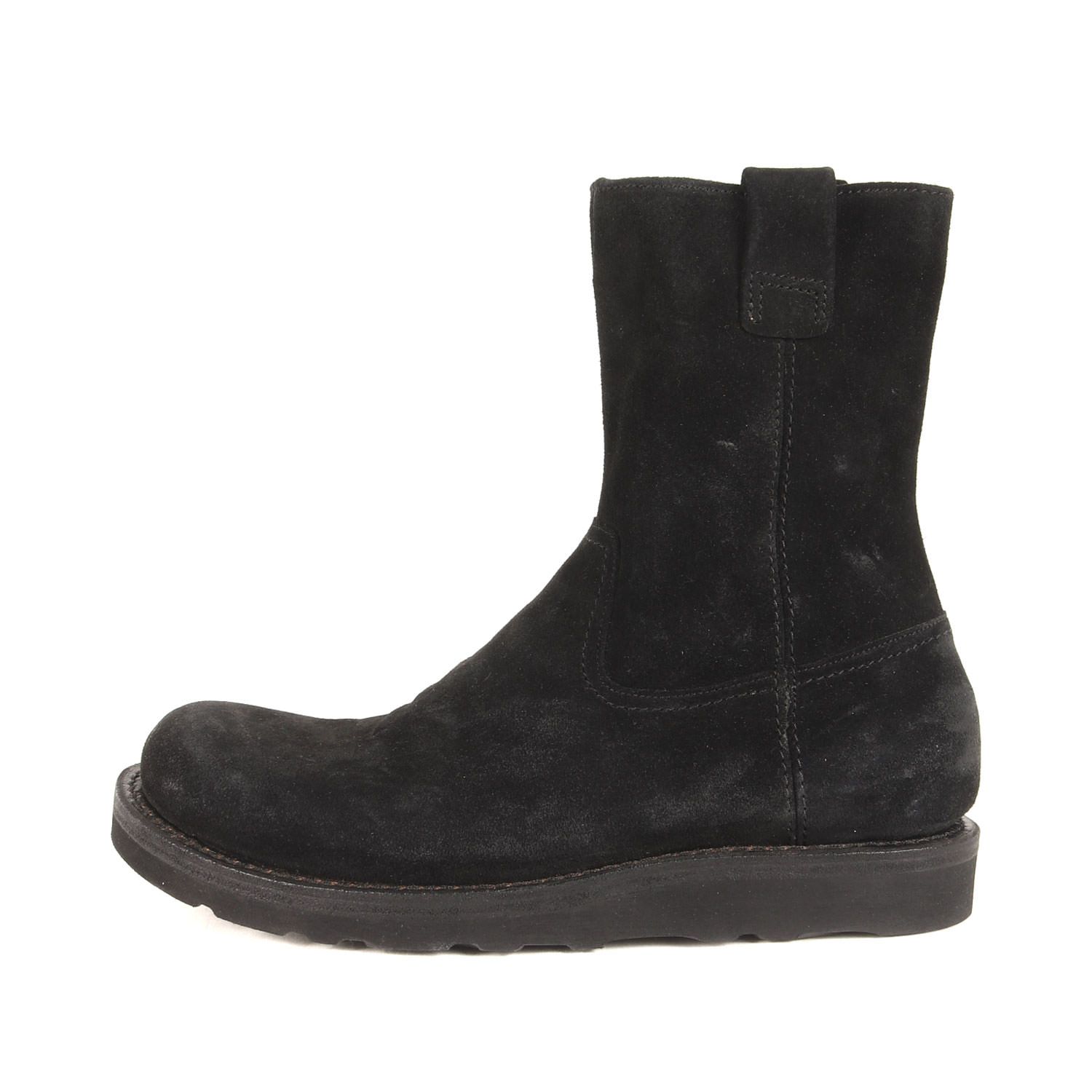 NONNATIVE ノンネイティブ サイズ UK8 27.0cm 24AW インサイドジップ スウェード ワーク ブーツ WORKER ZIP UP BOOTS COW LEATHER NN-F4503 ブラック 黒 ブランド