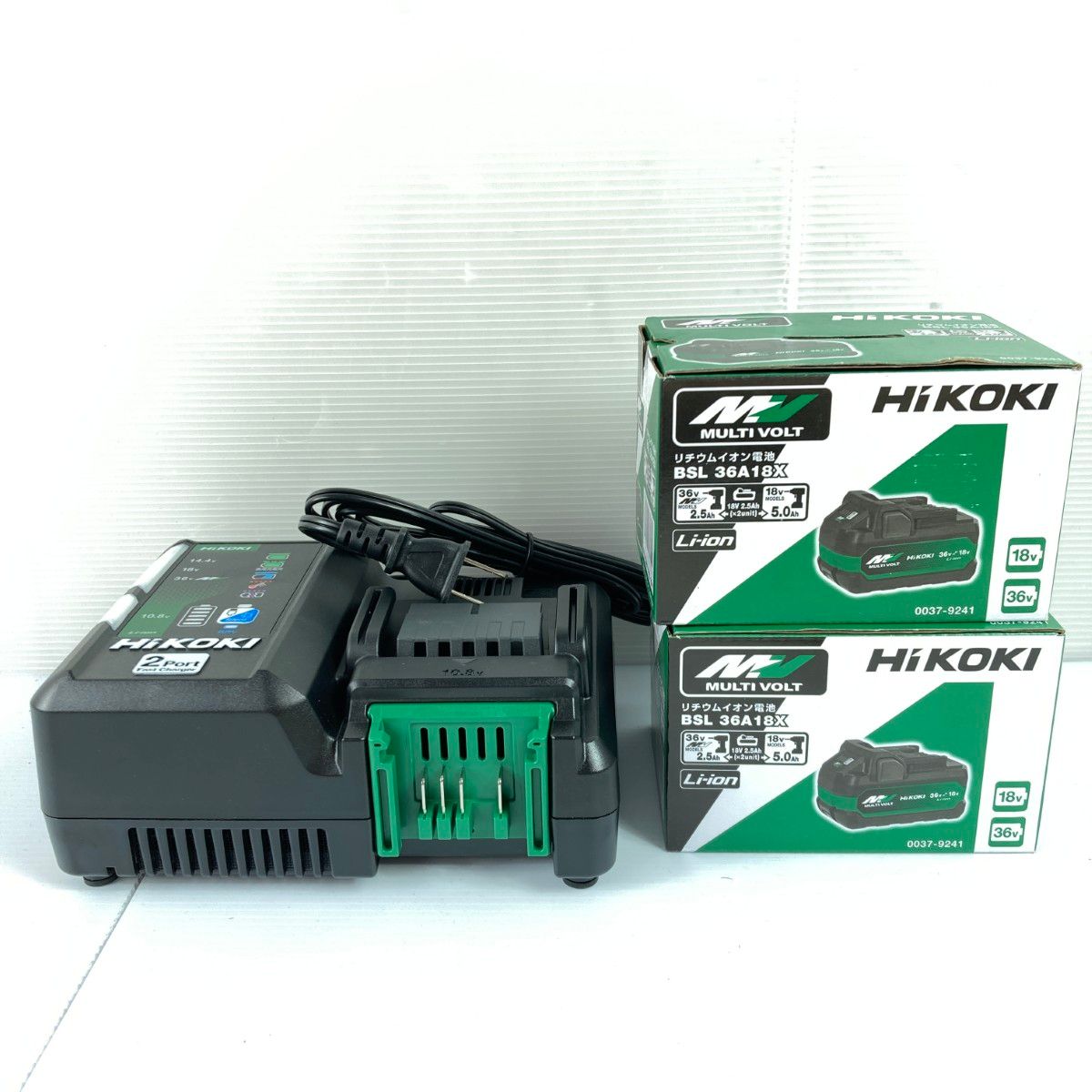 HiKOKI ハイコーキ 36 V 2 5 Ahマルチボルトバッテリ 2ポート急速充電器セット PSEマークあり