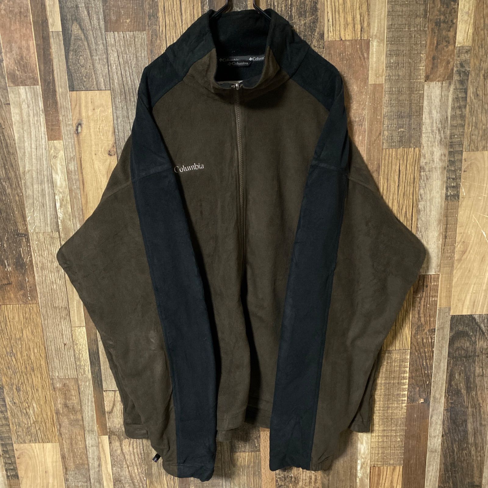 カーキ系 フリース コロンビア 2XL オーバーサイズ ジャケット メンズ 