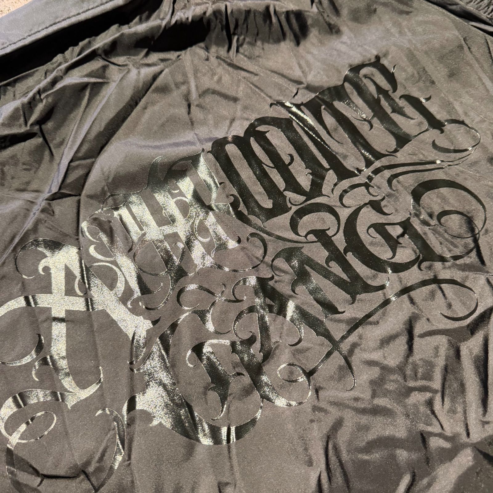 APHRODITEGANG BUDSPOOL Logo Coach Jacket オールブラック 舐達麻 XL