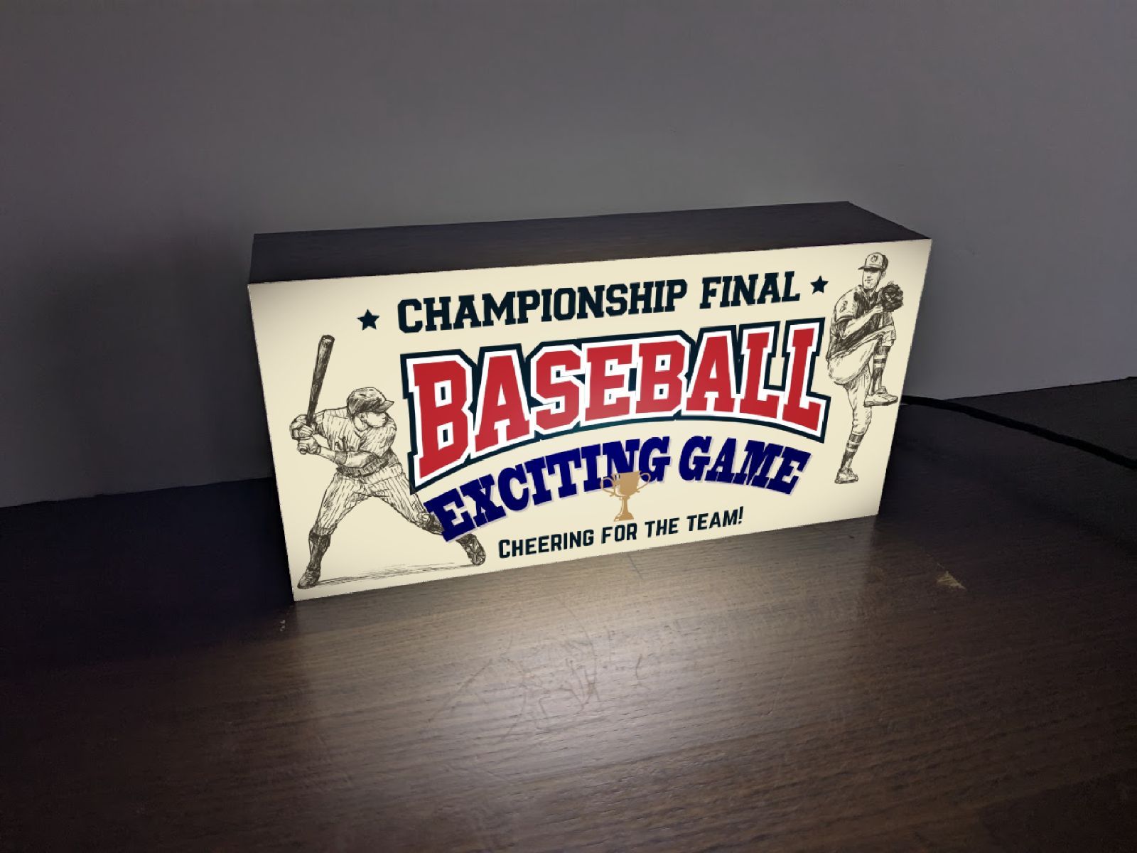 野球応援グッズ ベースボール 野球 テレビ観戦 プロ野球 メジャーリーグ スポーツバー パブ 宅飲み パーティー イベント 宴会 サイン ランプ 照明 看板 置物 雑貨 ライトBOX 電飾看板 電光看板