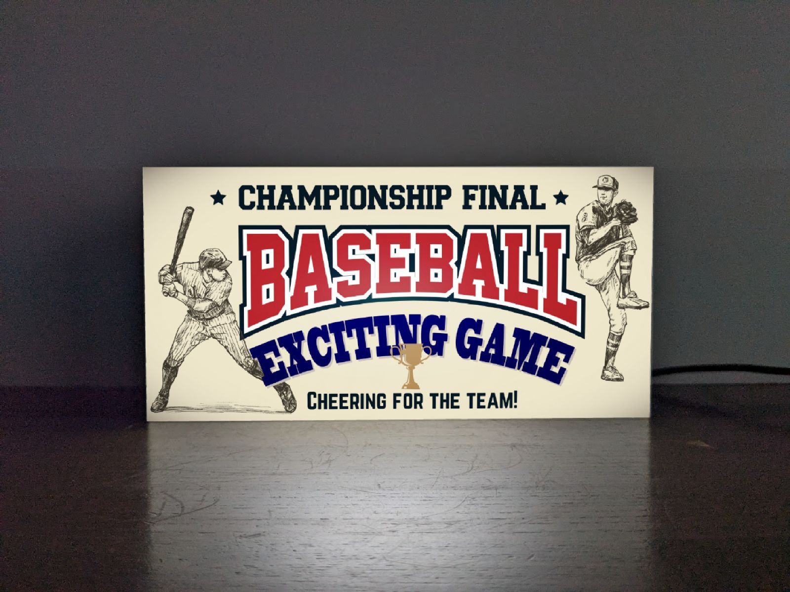 野球応援グッズ ベースボール 野球 テレビ観戦 プロ野球 メジャーリーグ スポーツバー パブ 宅飲み パーティー イベント 宴会 サイン ランプ 照明 看板 置物 雑貨 ライトBOX 電飾看板 電光看板