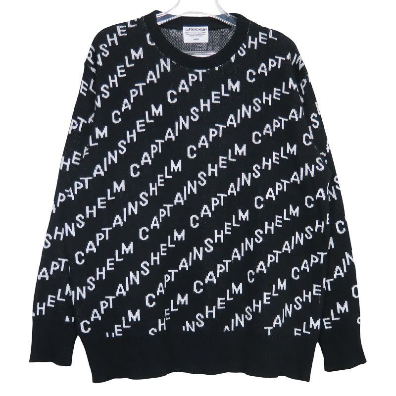 CAPTAINS HELM キャプテンズヘルム LOGO JACQUARD CREW KNIT ロゴ