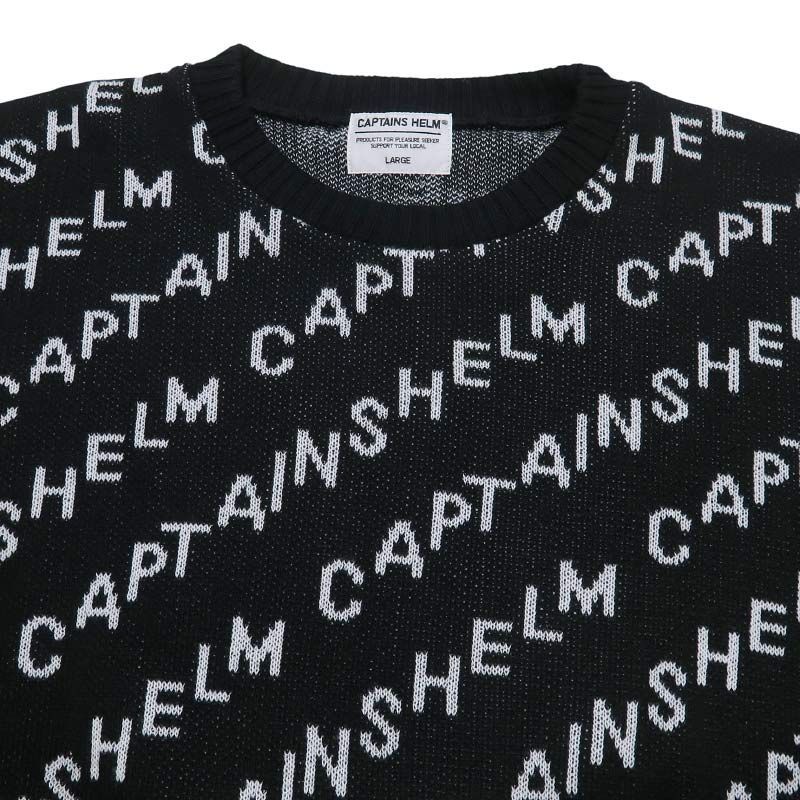 CAPTAINS HELM キャプテンズヘルム LOGO JACQUARD CREW KNIT ロゴ