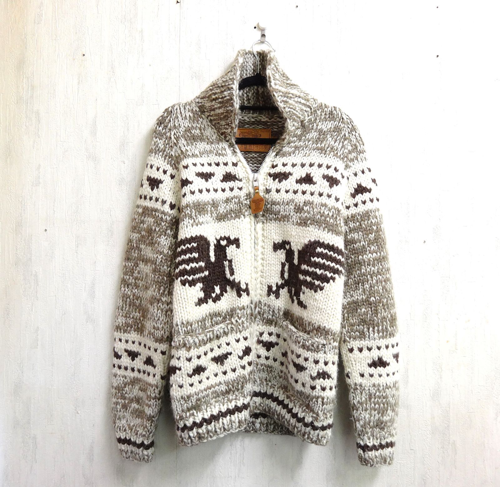 Kanata カナタ】カウチンニット セーター サイズ44 アメカジ イーグル