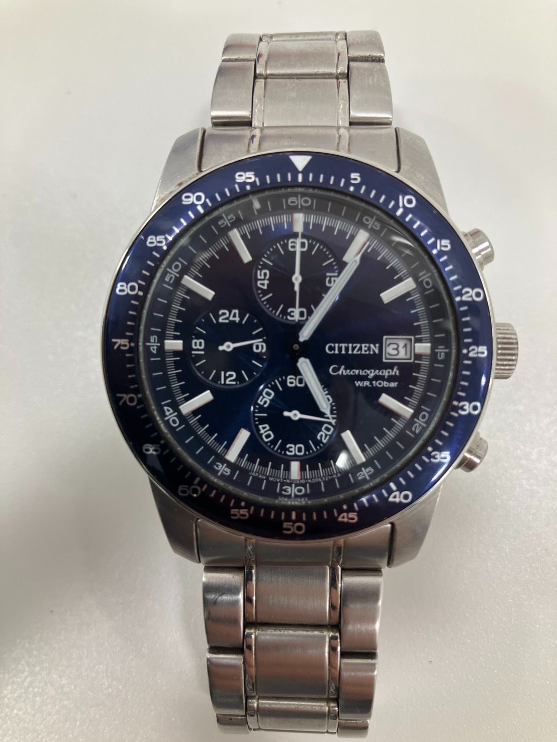 CKページ　2点おまとめ KD-002】CITIZEN クロノグラフ 腕時計 ネイビー - メルカリ