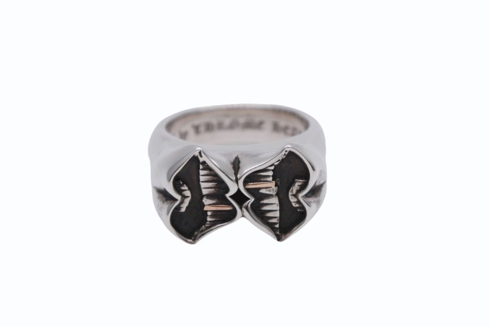 CHROME HEARTS クロムハーツ DOUBLE CHOMPER TOOTH ダブル チョンパー リング 重量約20 6 g サイズ17号 4 b 008824