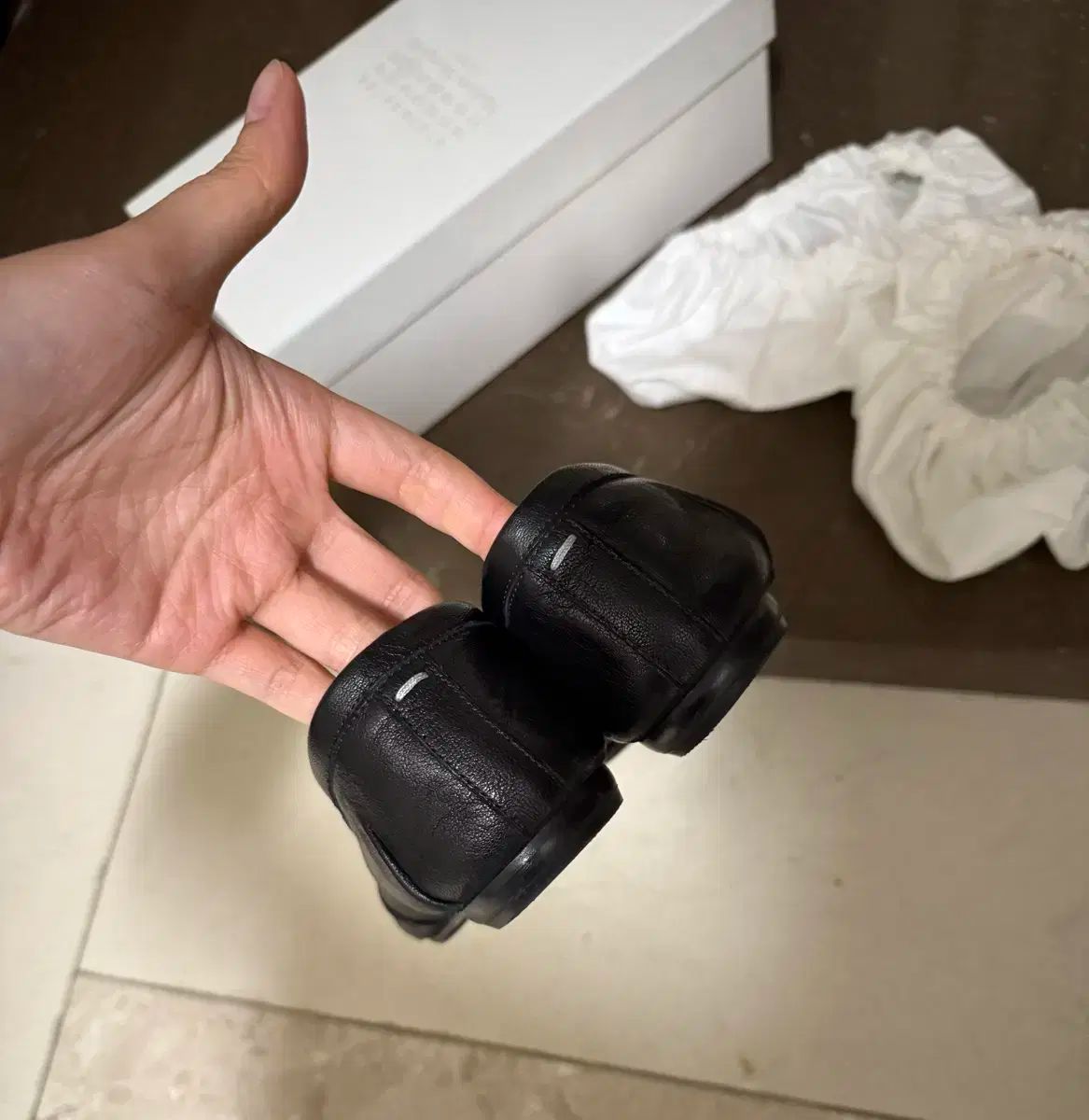  メゾンマルジェラ 足袋 フラット 38 フラットシューズ バレエシューズ パンプス