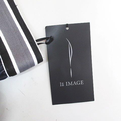 ラ イマージュ la IMAGE ロング丈 ワイドパンツ M 青系 ブルー 光沢 ウエストゴム デニム調 GINKGOPHARMACY_COM