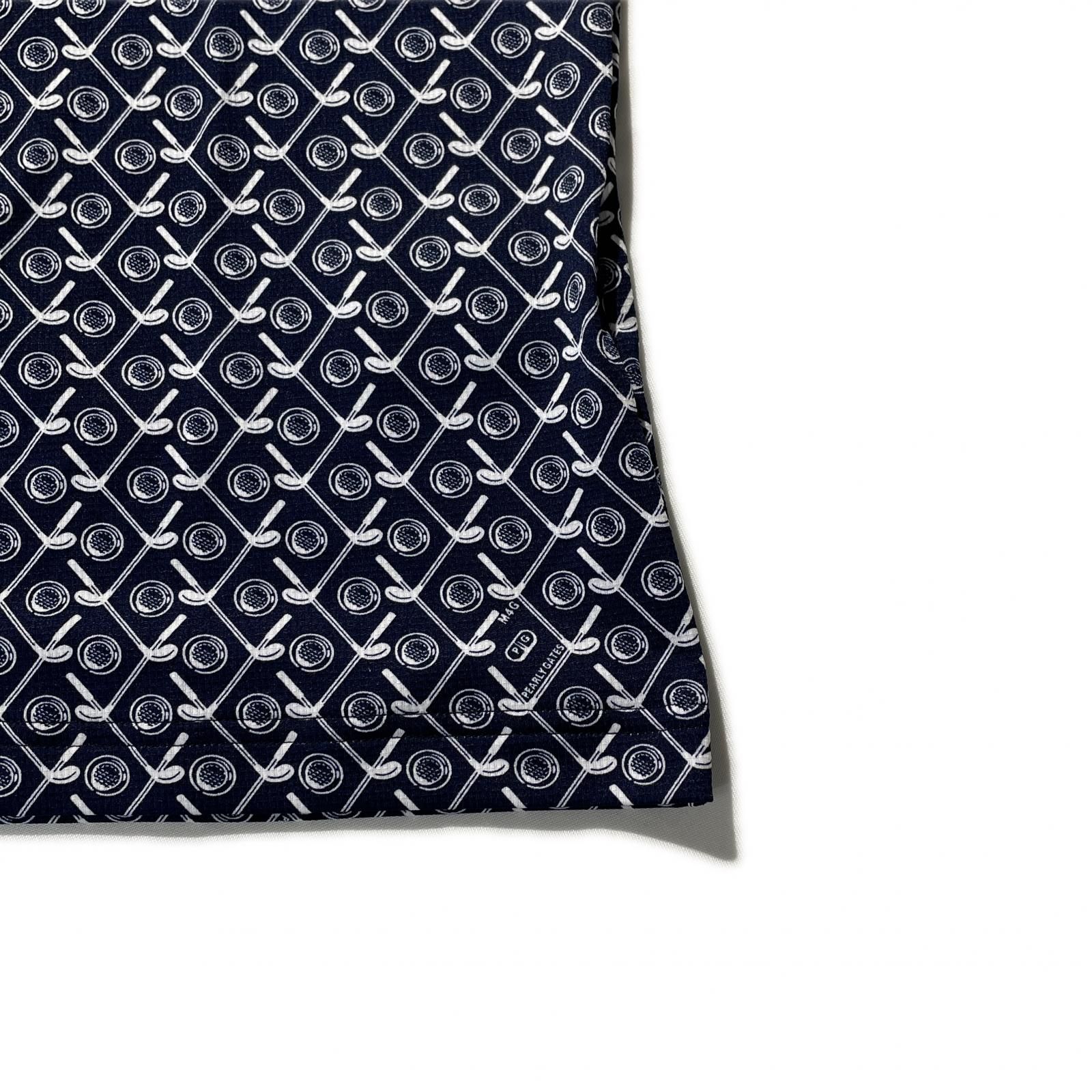 PEARLY GATES ネイビー 半袖モックシャツ レディース PEARLY GATES（パーリーゲイツ） 【NEW】PEARLY GATES PG is PG