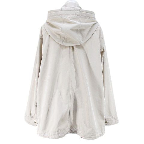 23区 オンワード樫山 マウンテンパーカー ジャケット 40 ライトベージュ 無地 ジップアップ