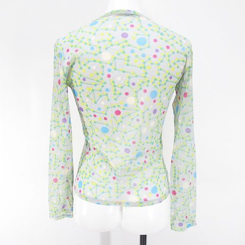 イッセイミヤケ ISSEY MIYAKE IM43JK590 水玉 ドット 長袖 カットソー チュール 2 灰系 グレー シースルー 透け感