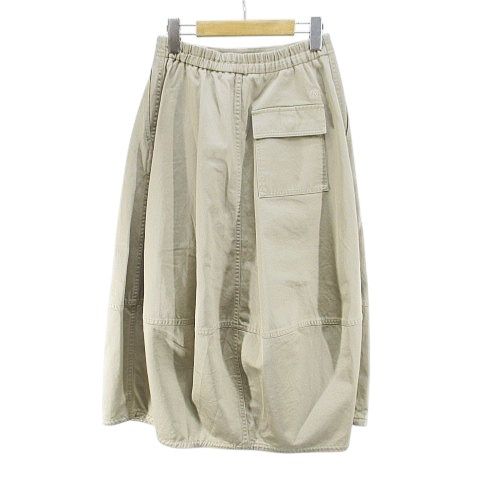 ドゥロワー Drawer ロング丈 フ スカート スカート 34 ベージュ系 刺繍 ポケット 無地