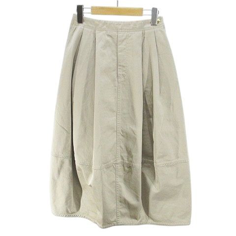 ドゥロワー Drawer ロング丈 フ スカート スカート 34 ベージュ系 刺繍 ポケット 無地