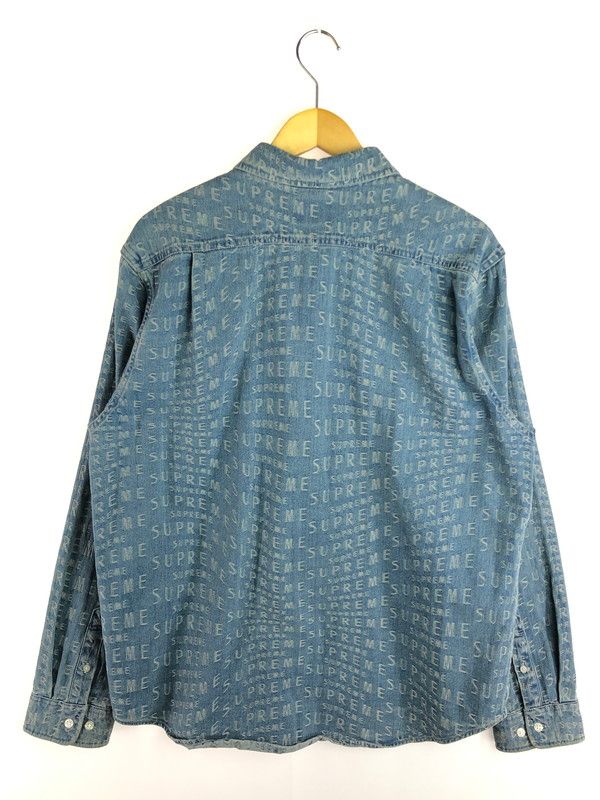 品 Supreme シュプリーム 21 SS WARP LOGOS DENIM SHIRT ワープ ジャガード ロゴ デニム シャツ 長袖シャツ 149-251106-na-10-tag