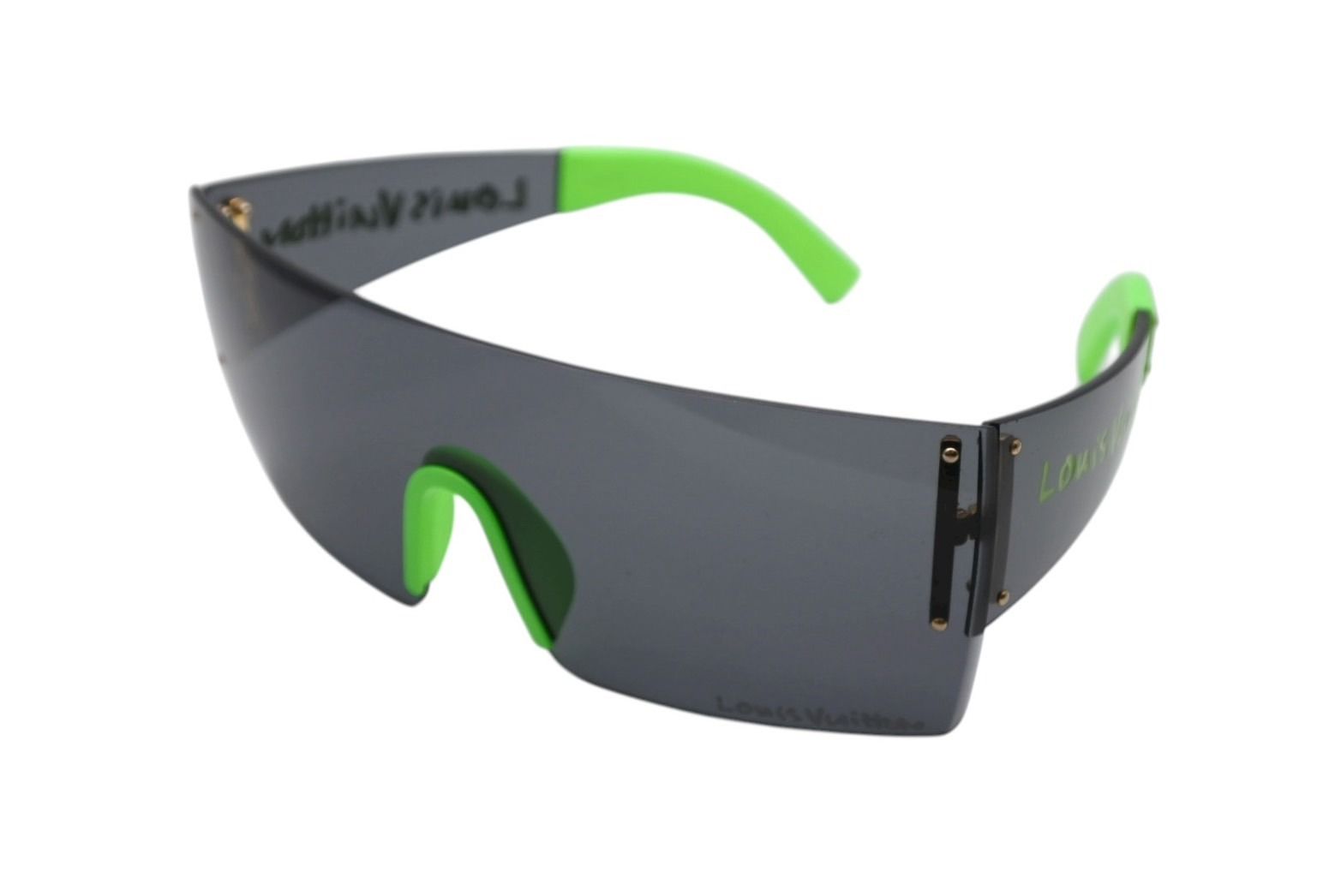 LOUIS VUITTON ルイヴィトン LVグラフィティ マスク サングラス Z 0242 U ブラック グリーン スティーブン スプラウス 4 b 008747