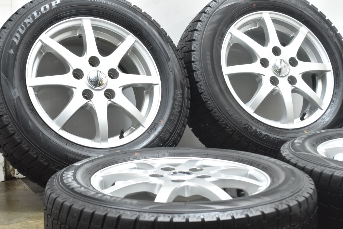 良好品 AQUA 15 in 6 J 53 PCD 114 3 ダンロップ ウィンターマックス WM 02 195 65 R ノア ヴォクシー ステップワゴン アクセラ