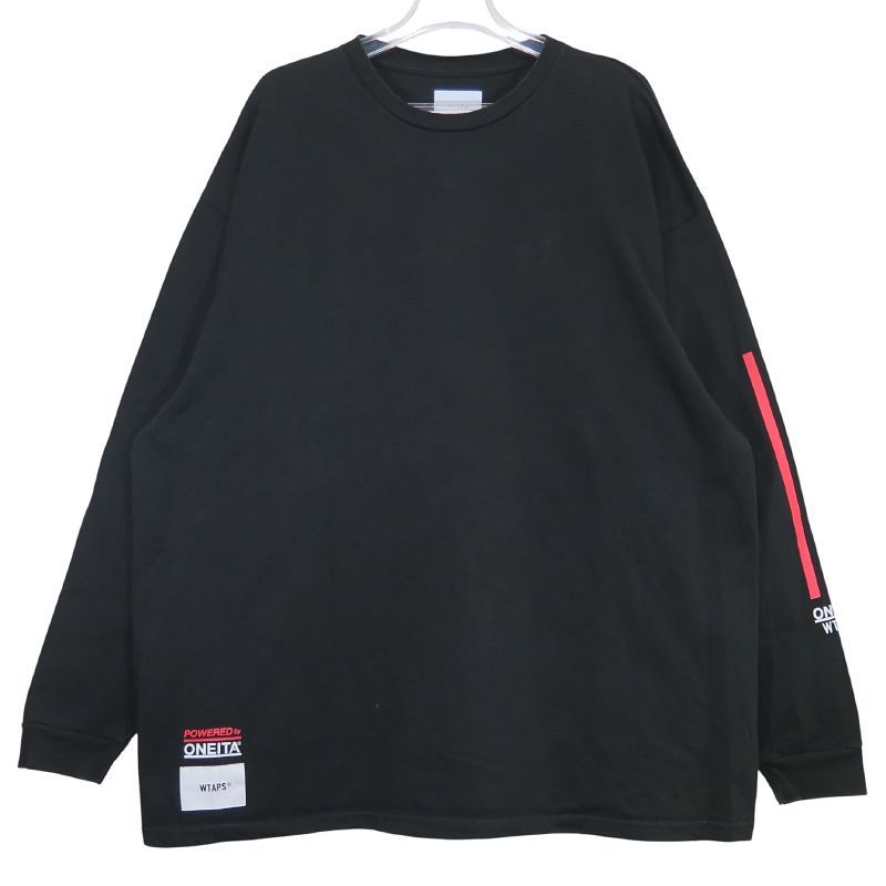 WTAPS ダブルタップス 22AW POWER-T LS COTTON.ONEITA 22217OND-CSM02 パワー ティー ロングスリーブ Tシャツ オニータ ロンT 長袖 ブラック サイズ04 XL novz