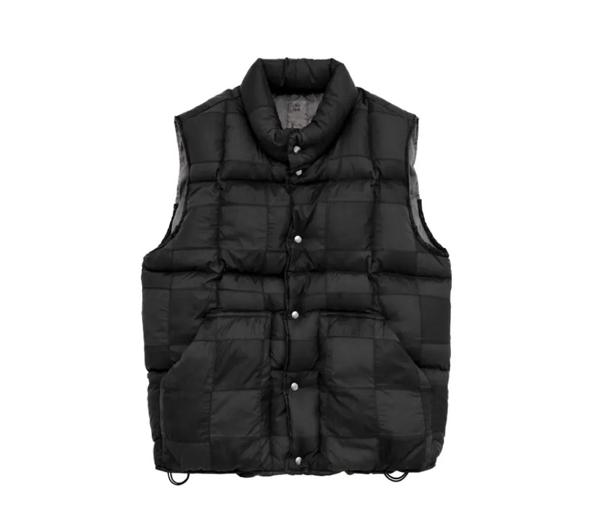 4 ポリテル パッチド ダウン ベスト ブラック