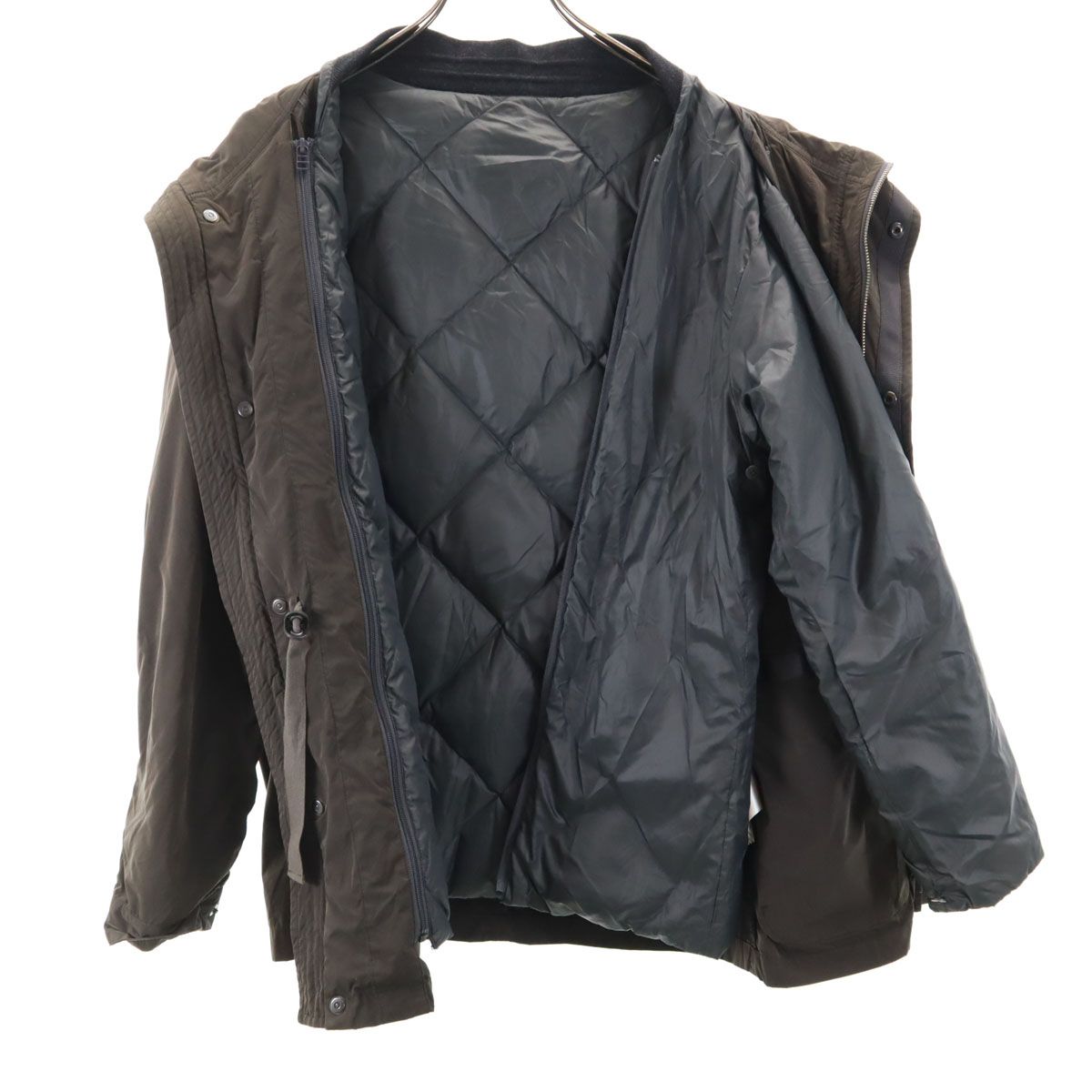 LANVIN ランバン ジャケット 48 カーキ 長袖ダウンライナー付き メンズ