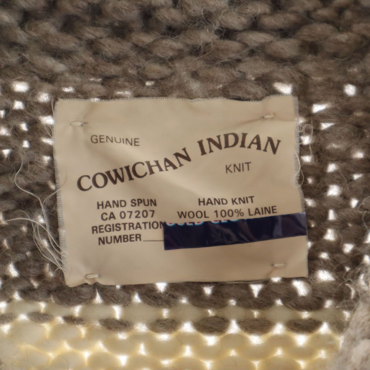 COWICHAN INDIAN 90s オールド カウチンジャケット グレー系 ニット メンズ COWICHAN INDIAN 90s オールド カウチンジャケット グレー系 ニット