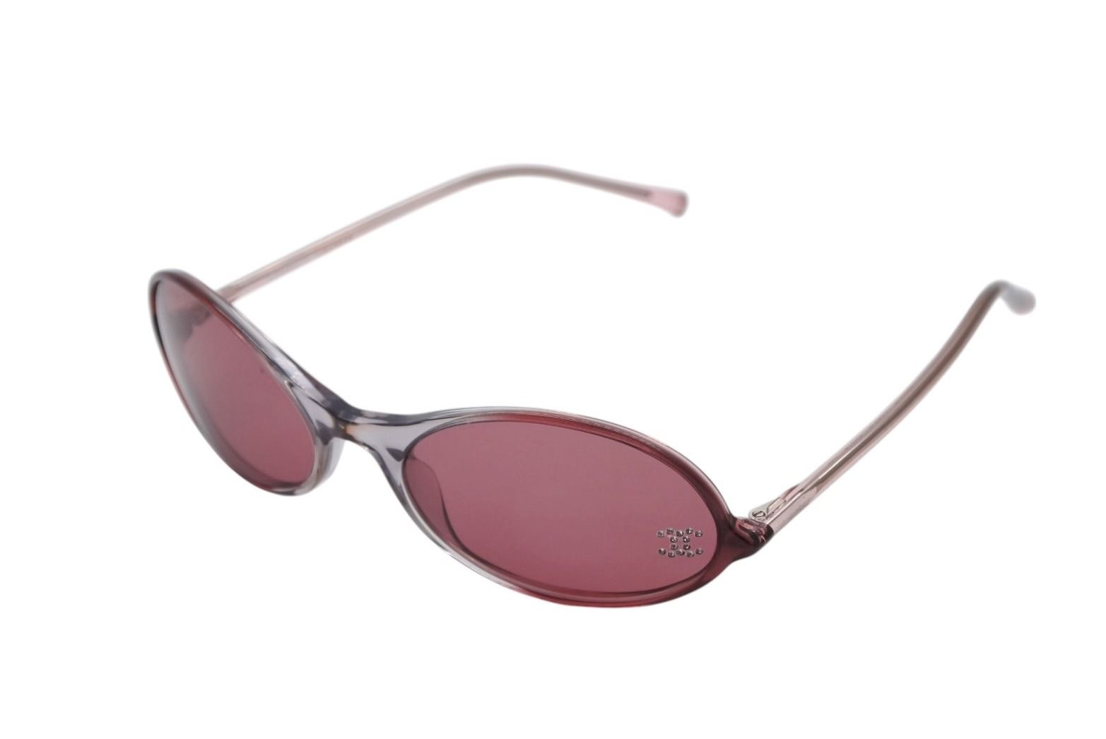 CHANEL シャネル オーバル サングラス 5044-B c.683 5 サイズ52 18 135 ココマーク ラインストーン ワインレッド 4 b 008306