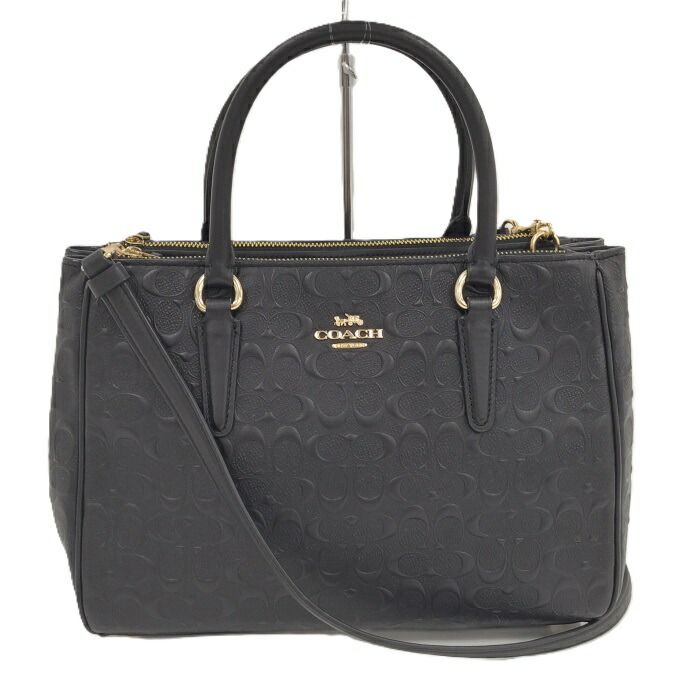 COACH 2WAYバッグ レザー ブラック F78751