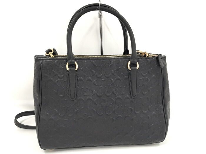 COACH 2WAYバッグ レザー ブラック F78751