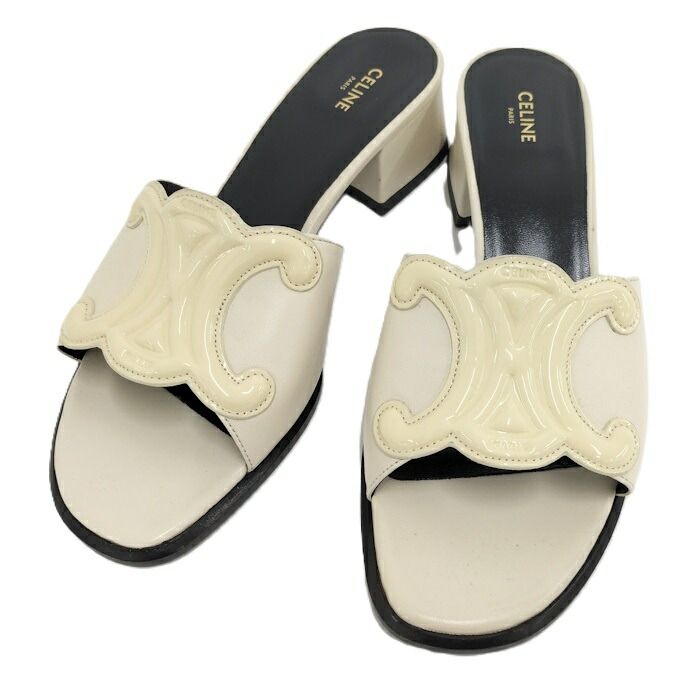 CELINE サンダル クレメンス レザー ベージュ系 表記サイズ36