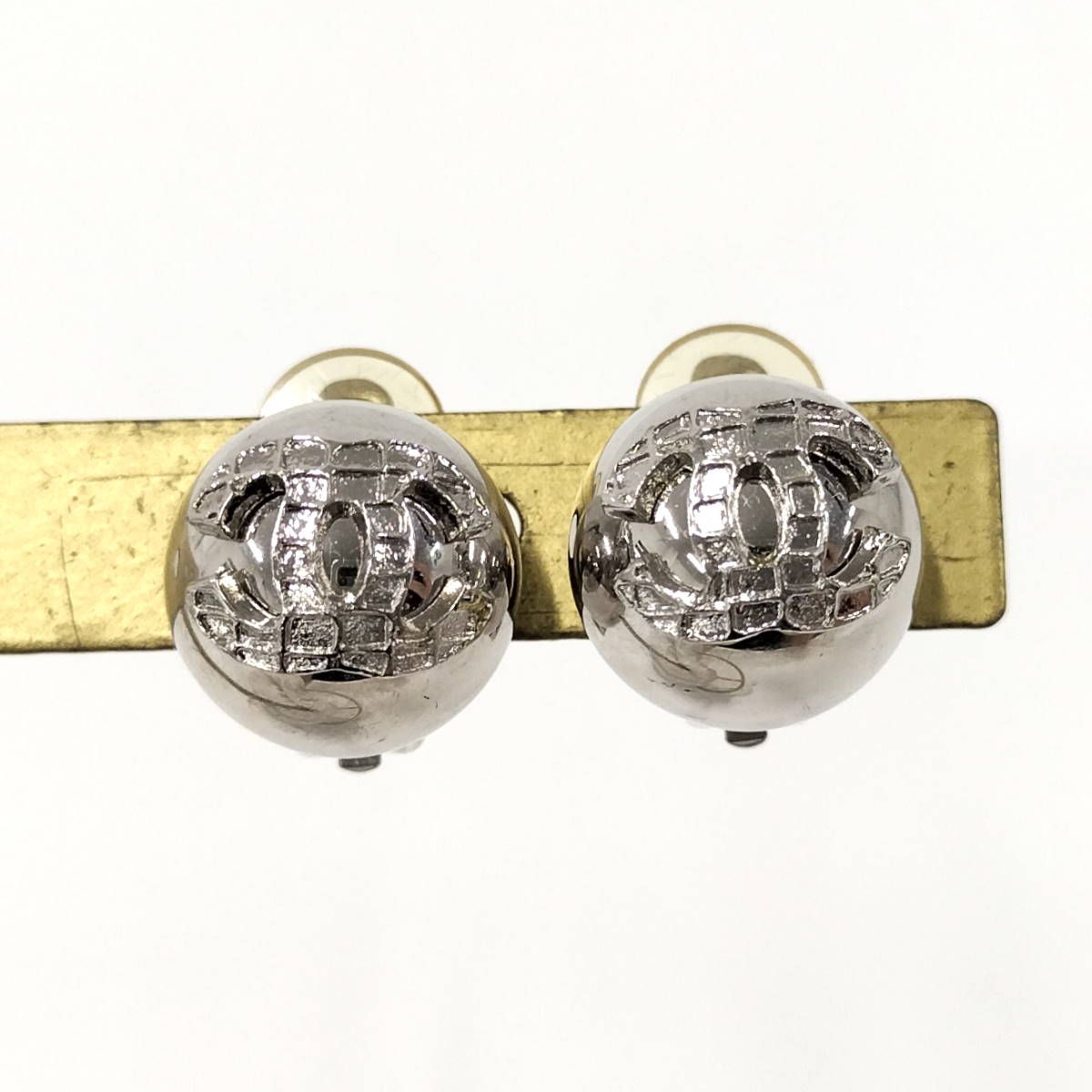 CHANEL イヤリング ココマーク GP シルバー 00 A