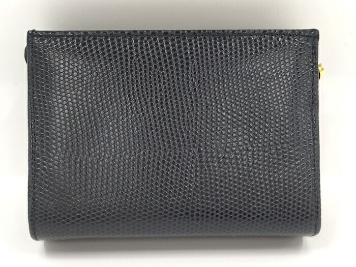 Salvatore Ferragamo ポーチ ヴァラ レザー ネイビー系 223057