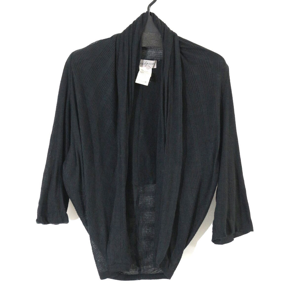 Yohji Yamamoto FEMME ヨウジヤマモトファム 11SS ポリエステルリネンボレロカーディガン 2 FO-T79-750