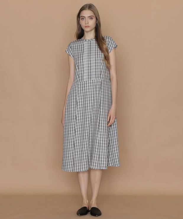 マッキントッシュロンドン レーヨンチェックワンピース