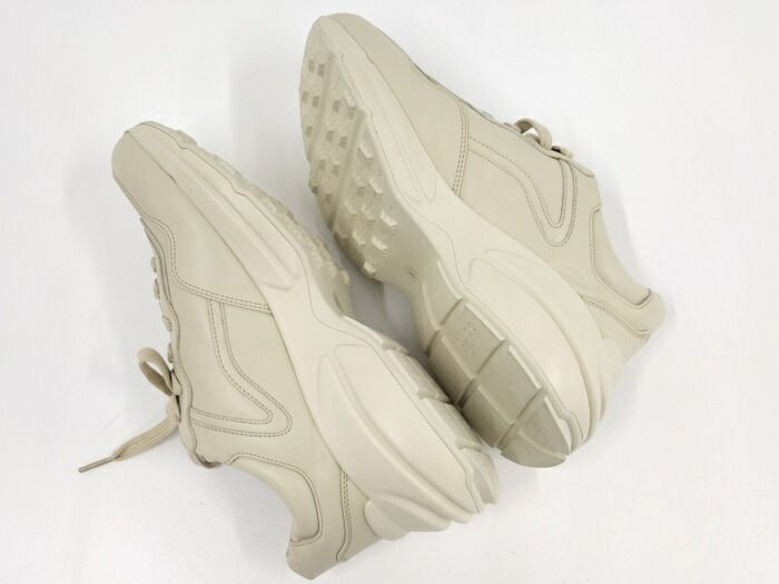  GUCCI スニーカー グッチハワイプリント 表記サイズ5 レザー ベージュ系 マルチ 630652 スニーカー 靴