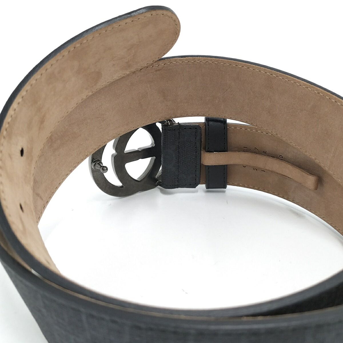  GUCCI ベルト インターロッキングＧ 表記サイズ85 34 レザー ブラック 525040 ベルト 小物