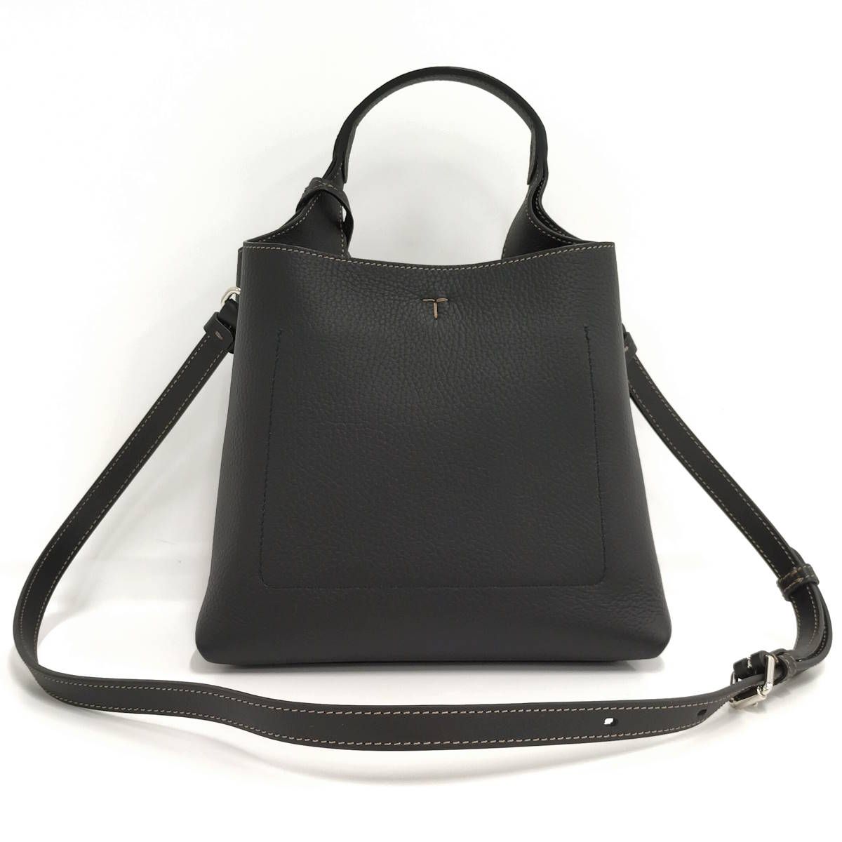 TOD’S 2WAYショルダーバッグ Tタイムレス レザー ブラック C630G35X02