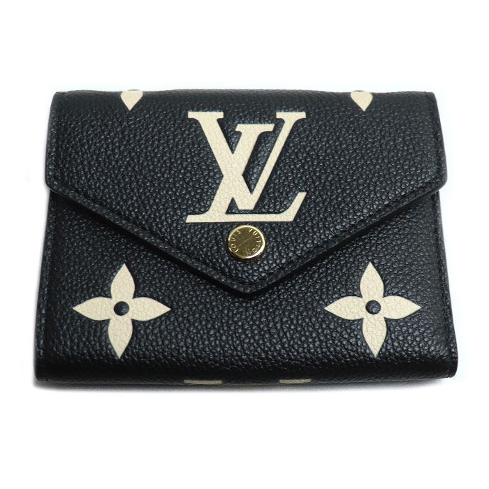 LOUIS VUITTON ルイ ヴィトン ポルトフォイユ ヴィクトリーヌ 三つ折り財布 バイ アンプラント ブラック M80968 ICチップ レディース 買取品