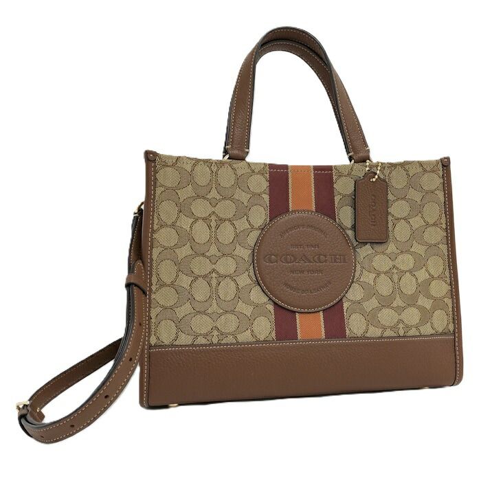 COACH 2WAYショルダーバッグ シグネチャー キャンバス レザー ベージュ ブラウン CQ877
